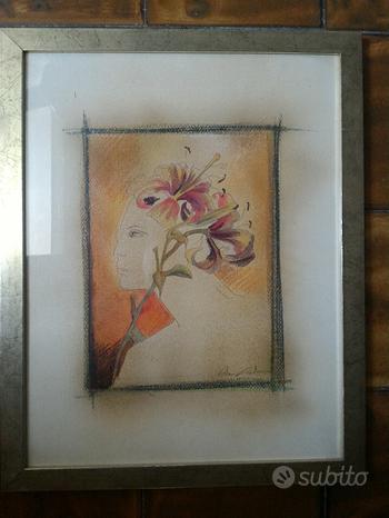 Quadro pittrice Ida Carlone Art Déco Originale