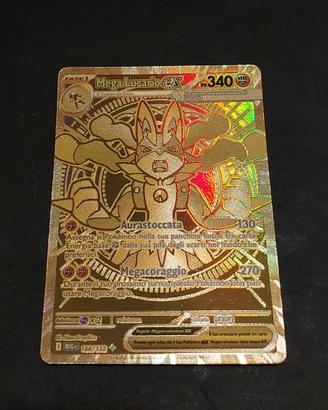 Carta Pokemon Mega Lucario ex Gold