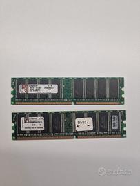 2x memoria RAM kingstone DDR 1GB
