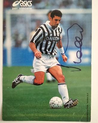 Cartolina autografata di Gianluca Vialli Juventus