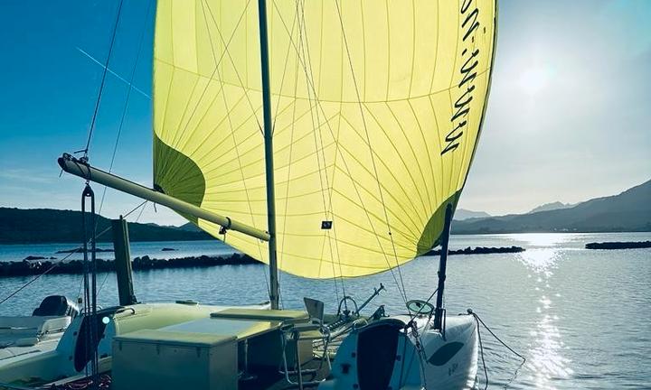 Catamarano a vela in carbonio