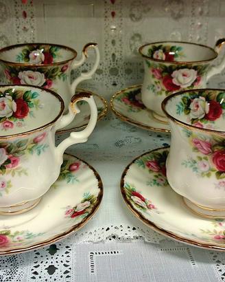 4 tazze the in fine porcellana cinese Royal Albert