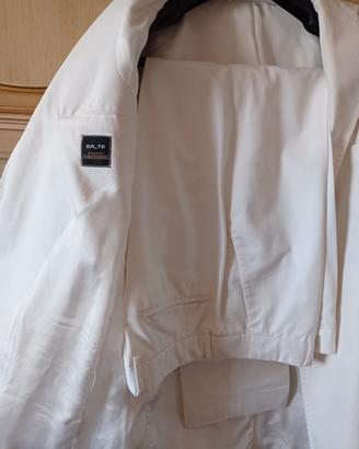 Abiti uomo cotone bianco e beige taglia 50