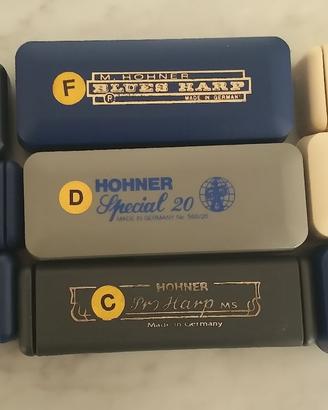 Gruppo 4 armoniche a bocca Hohner