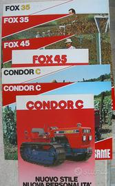 11 depliant originali  trattori cingolati Same