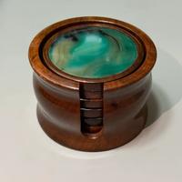 Sottobicchieri in agata verde