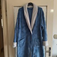 Vestaglia pigiamiamoci pile lunga blu taglia XL 48