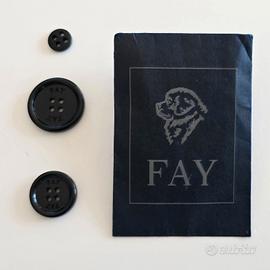 Bottoni originali FAY neri set 3 pezzi ricambio
