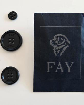 Bottoni originali FAY neri set 3 pezzi ricambio