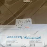 Completo letto matrimoniale tortora