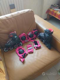 Rollerblades numero 32-35 e protezioni