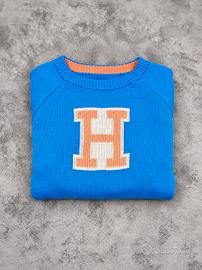 Tommy Hilfiger maglione blu con maxi H taglia M