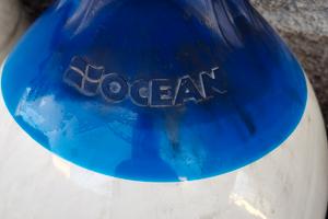 Parabordi a sfera bianchi e blu