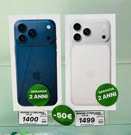 IPHONE 17 PRO MAX 256GB NUOVO  (RIBASSO -50€)