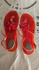 Sandalo infradito borbonese colore corallo n 38