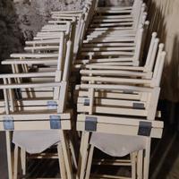 6 SEDIE REGISTA IN LEGNO E STOFFA
