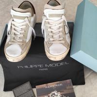 Philippe Model unisex bianco e cognac tg 40