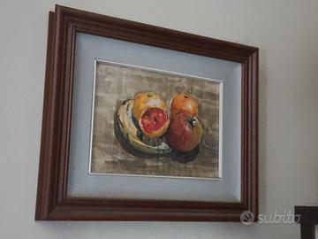 Quadro olio su tela natura morta