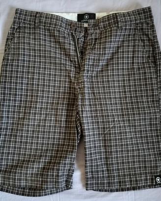 Pantaloncini Converse S, bermuda marroni a scacchi