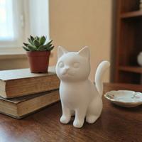 Gattino Bianco Stampa in 3D – Soprammobile Minimal