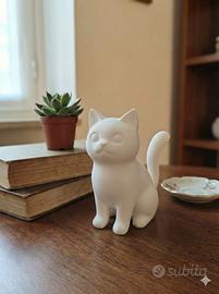 Gattino Bianco Stampa in 3D – Soprammobile Minimal