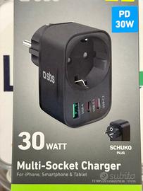 MULTI-Socket Charger 30W Nuovo-Perfetto per Casa