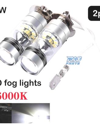 KIT DI LAMPADE ANTI-FOSCHIA A LED H3 100W CANBUS