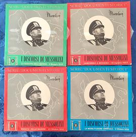 Discorsi di Mussolini 4 Lp Serie Documenti Storici
