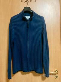 Cardigan da uomo con zip in cotone