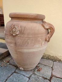 Vaso decorativo in terracotta con manici – H 46 cm