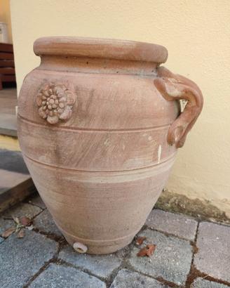 Vaso decorativo in terracotta con manici – H 46 cm