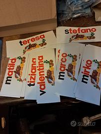 
nutella nomi adesivi 18 pz nome vasetto persona 