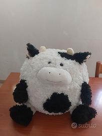 Peluche grande mucca bianca - nera