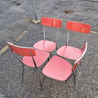 arredamento  vintage  4 sedie  anni 60-70 