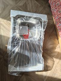 Lavello Inox 90x50 cm, nuovo ancora imballato