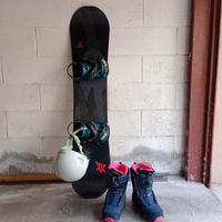 Tavola snowboard, attacchi, scarponi donna/bambino