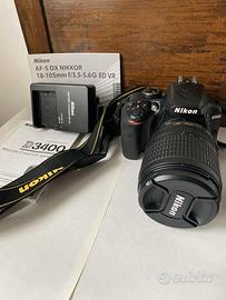 Macchina fotografica Nikon D3400 18-105 mm