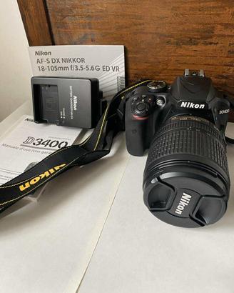 Macchina fotografica Nikon D3400 18-105 mm