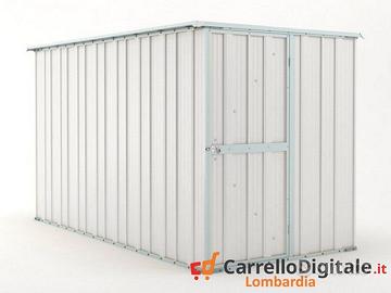 deposito attrezzi giardino 175x307cm 5,4mq bianco