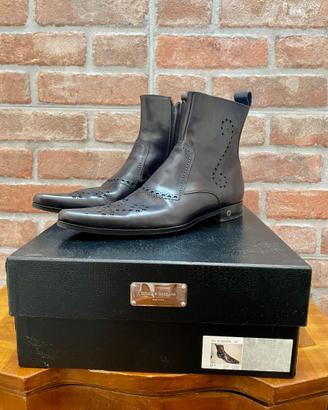 stivaletto uomo zip in pelle dolce & gabbana 41,5