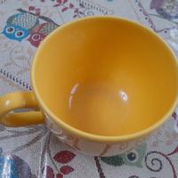 2 Tazze colazione Jumbo gialla e blu in ceramica