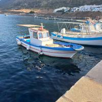 Barca a motore in legno