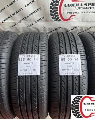 4 PNEUMATICI 185/60 R14 ANNAITE ESTIVE SEMINUOVE