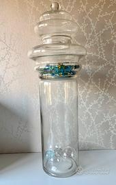 Vaso da farmacia, in vetro siciliano, XIX secolo.