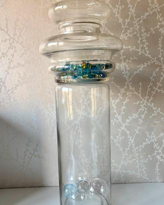 Vaso da farmacia, in vetro siciliano, XIX secolo.