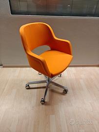 Sedia design su ruote anni 70