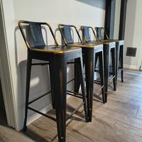 Sgabello Vintage stile Industrial metallo