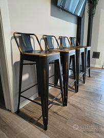 Sgabello Vintage stile Industrial metallo