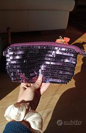 Pochette Carpisa viola con paillettes