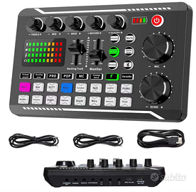 Scheda audio live e interfaccia audio con effetti